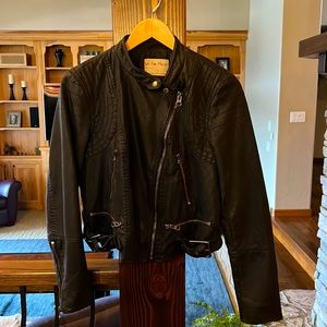 Free People LIKE NEW We The Free Vegan Leather Moto Jacket